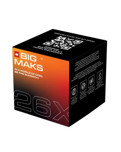 Big Maks 26x26mm Κάρβουνα Ναργιλέ